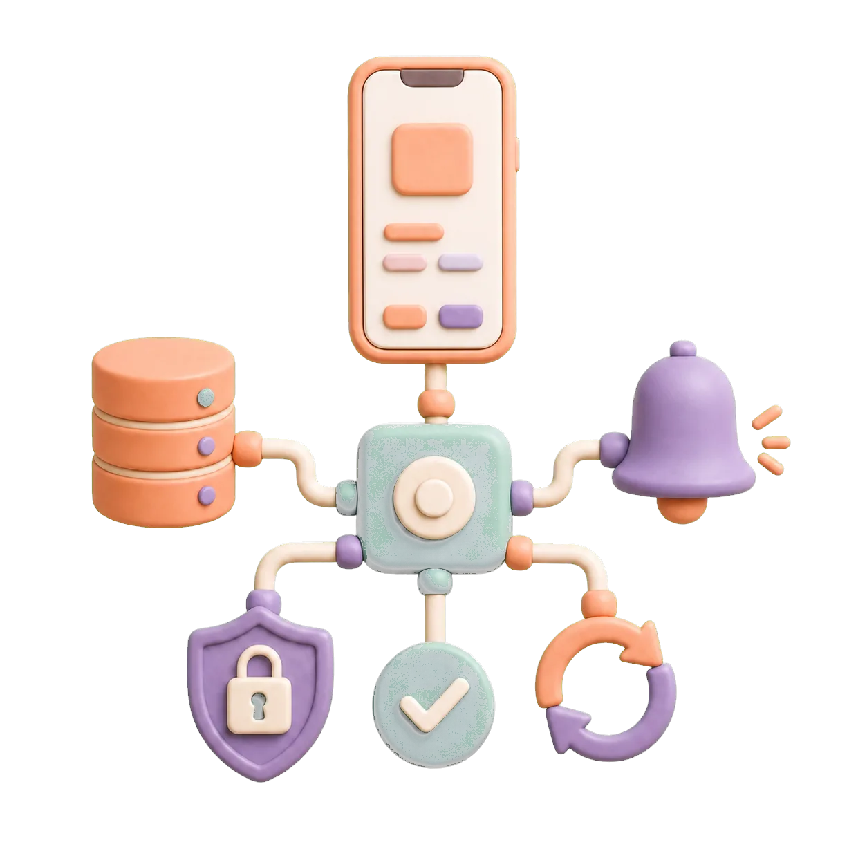 3D mobile app build and integration scene